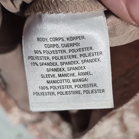 Meadow Rue Velvet Floral Blouse in Brown and Cream Sheer Floral Sleeve X-Small - Picture 6 of 6